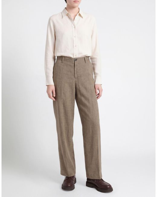 Massimo Alba Natural Pants Linen, Virgin Wool