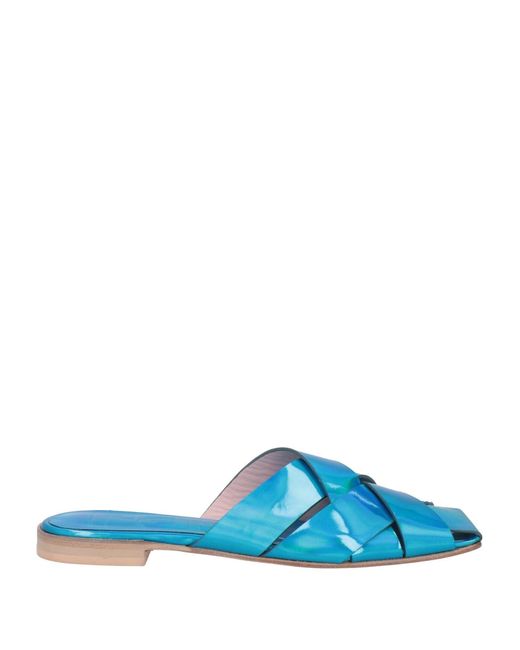 Ras Blue Mules & Clogs Leather