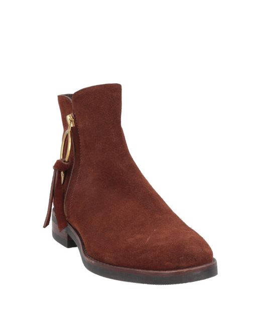 See By Chloé Brown Ankle Boots Leather