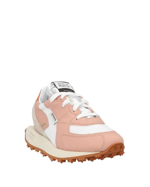 RUN OF Pink Sneakers Leather, Textile Fibers