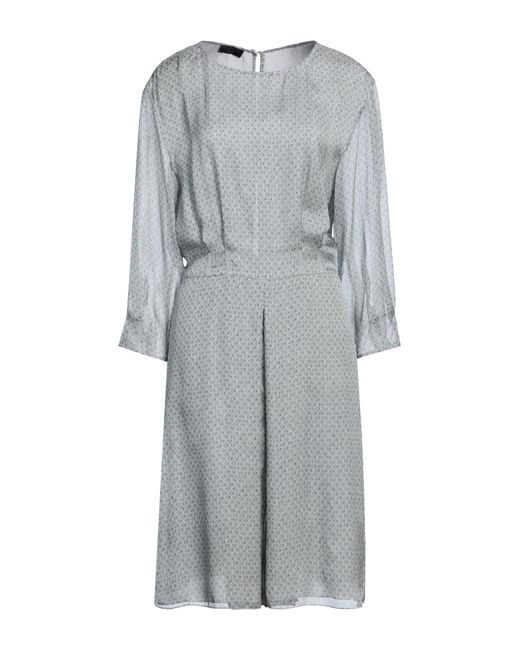 Emporio Armani Gray Midi Dress Silk