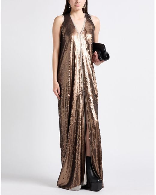 brown rick owens dress Sophisticated Satin Maxi Dress Small / Hunter Green