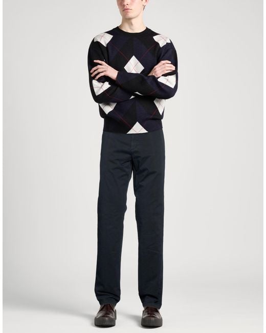 Eleventy Blue Pants Cotton, Elastane for men