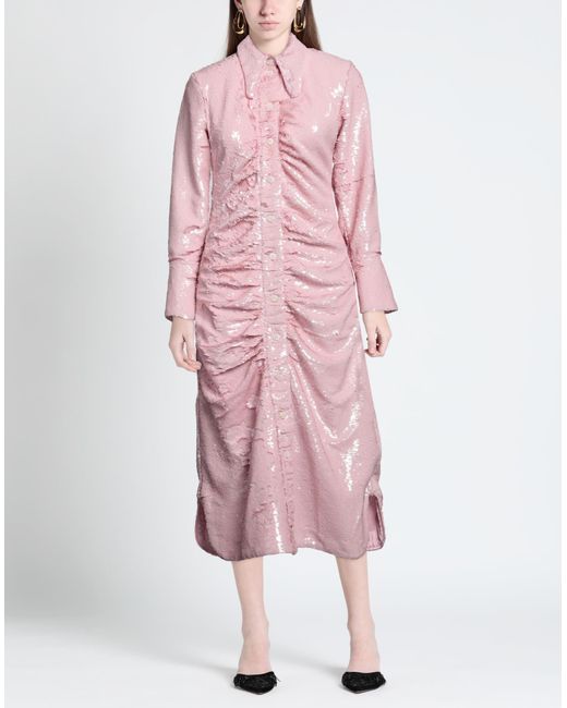 Ganni Pink Midi Dress