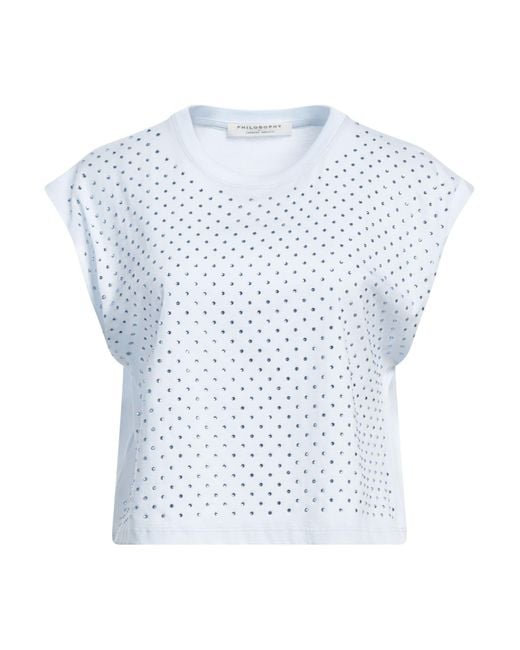 Philosophy Di Lorenzo Serafini Blue T-Shirt Cotton