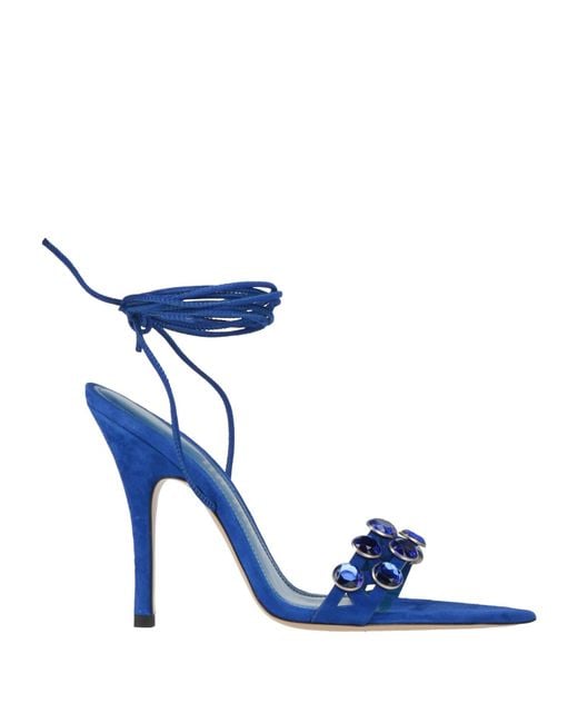The Attico Blue Bright Sandals Leather