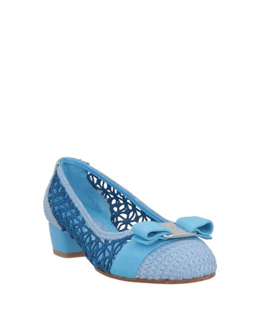 Ferragamo Blue Pumps
