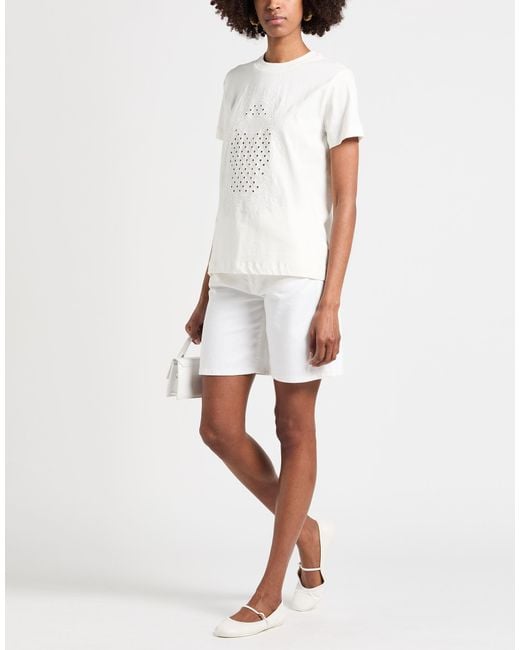 Munthe White Ivory T-Shirt Organic Cotton