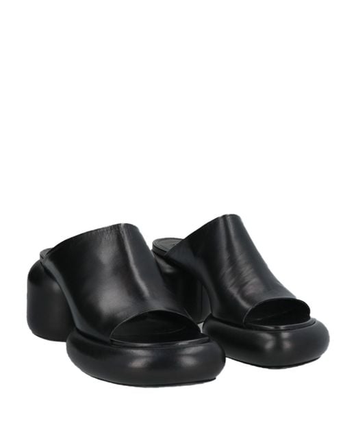 Jil Sander Black Sandale