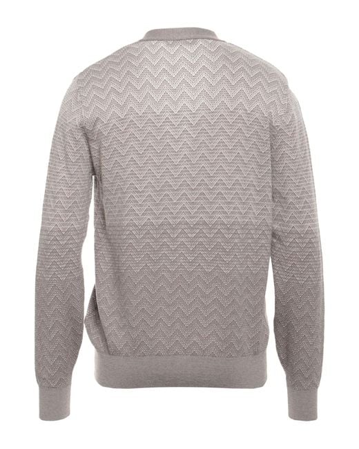 Missoni Gray Taupe Cardigan Cotton, Wool for men