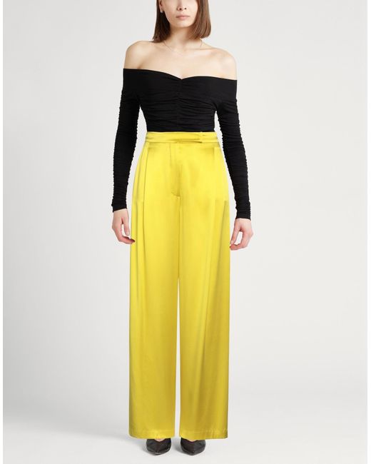 Pantaloni A Gamba Larga Fiesta di Max Mara in Yellow