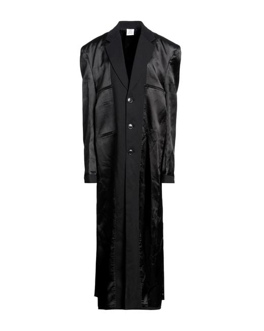 Vetements Black Overcoat & Trench Coat