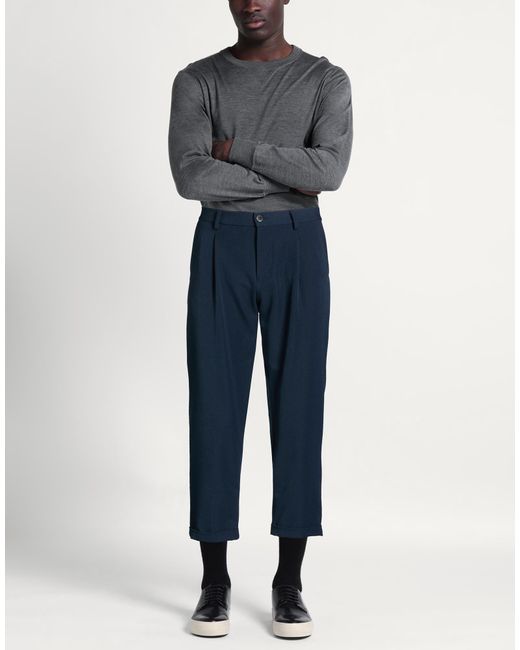 OVER/D Blue Pants Polyester, Viscose, Elastane for men