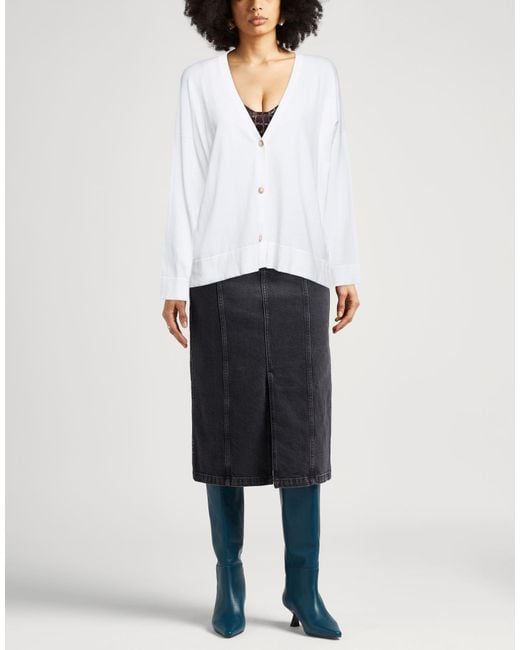 Gran Sasso White Cardigan Cotton