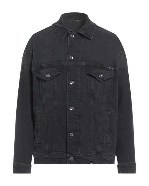 Dolce & Gabbana Black Denim Outerwear Cotton, Elastane for men
