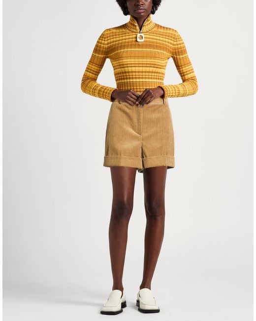 P.A.R.O.S.H. Natural P.A.R.O..H. Camel Shorts & Bermuda Shorts Cotton