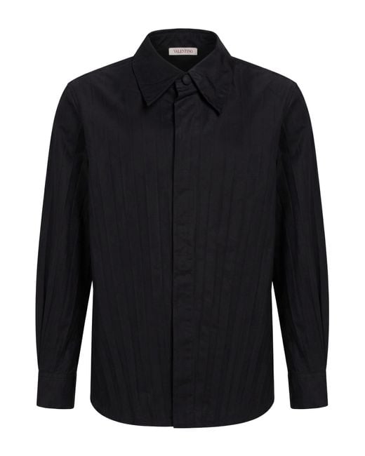Valentino Garavani Blue Shirt Cotton, Polyamide for men