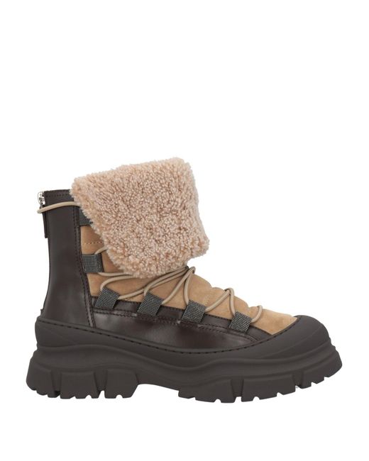 Brunello Cucinelli Brown Ankle Boots Leather