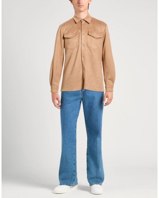 Berna Natural Shirt Polyester, Elastane for men
