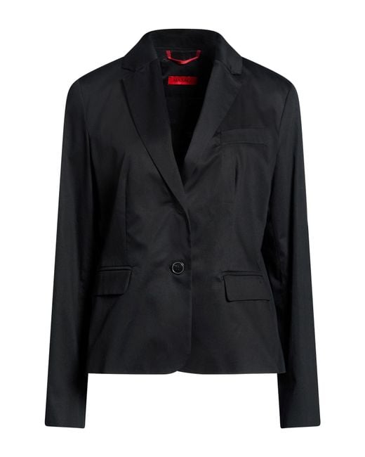 MAX&Co. Black Blazer Cotton, Elastane