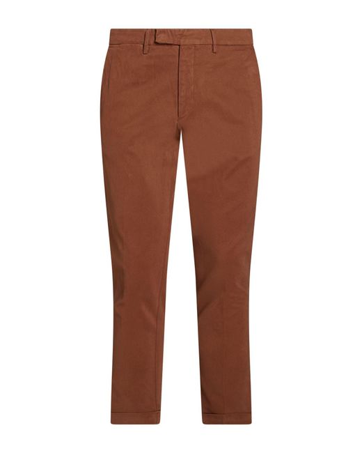 Michael Coal Brown Pants Cotton, Modal, Elastane for men