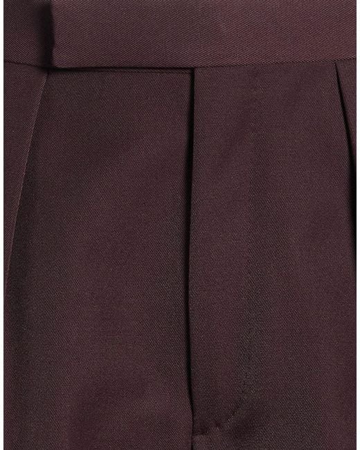 Caruso Purple Chocolate Pants Polyester, Wool for men