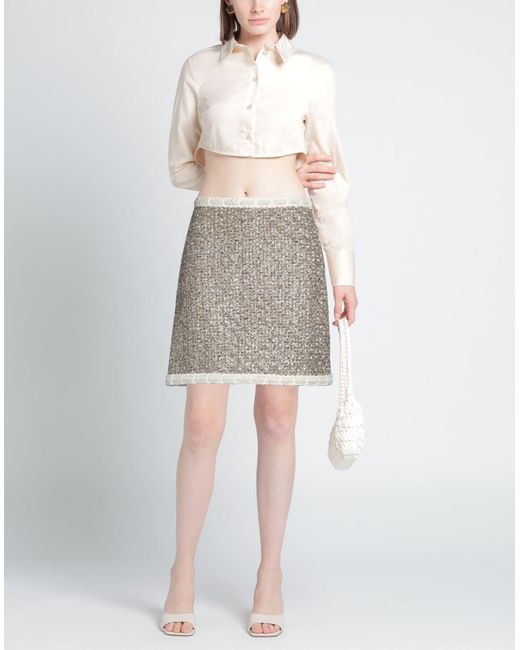 Giambattista Valli Gray Mini Skirt