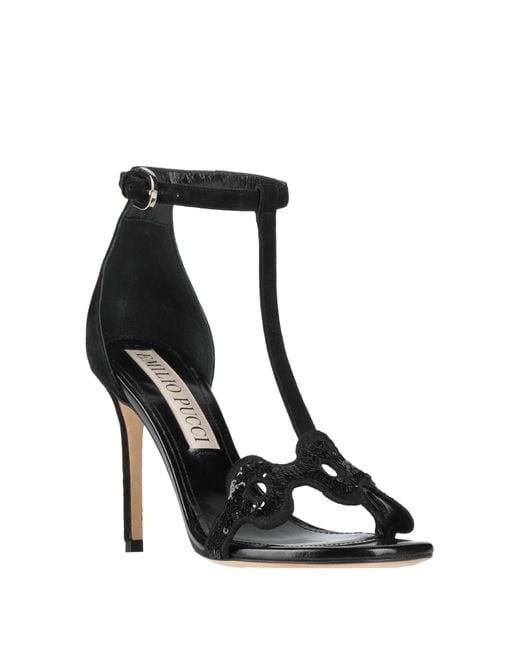 Emilio Pucci Black Sandale