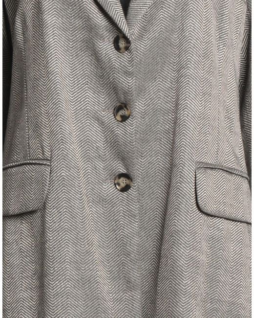 Cristina Gavioli Gray Blazer Polyester, Elastane