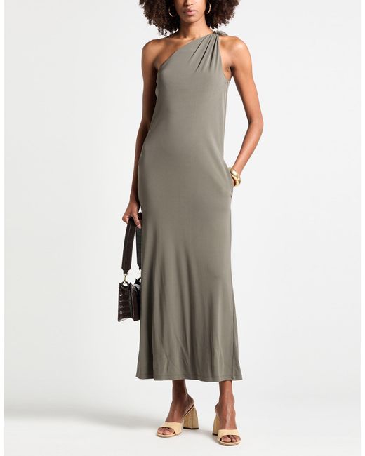 Max Mara Natural Mm By Dark Maxi Dress Viscose