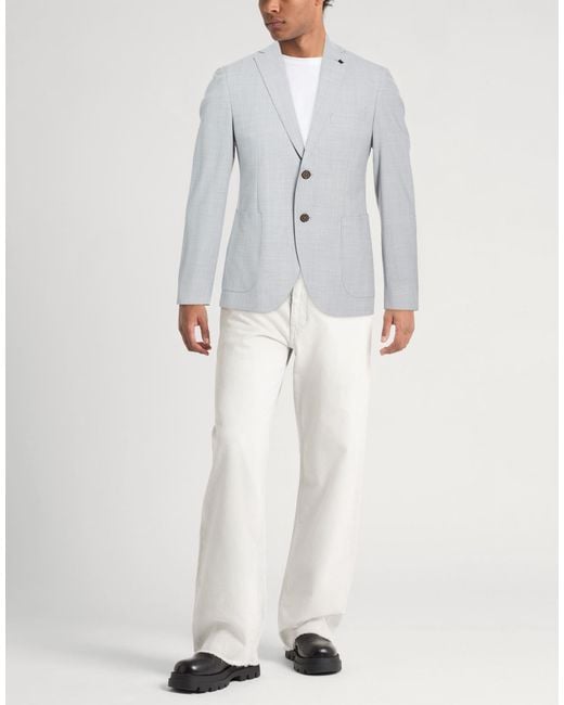 Michael Kors Blue Light Blazer Wool, Polyester, Elastane for men
