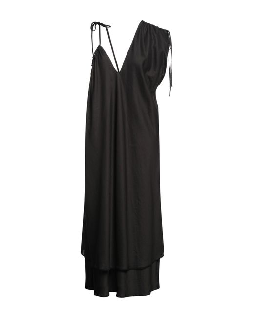 Isabel Benenato Black Midi Dress