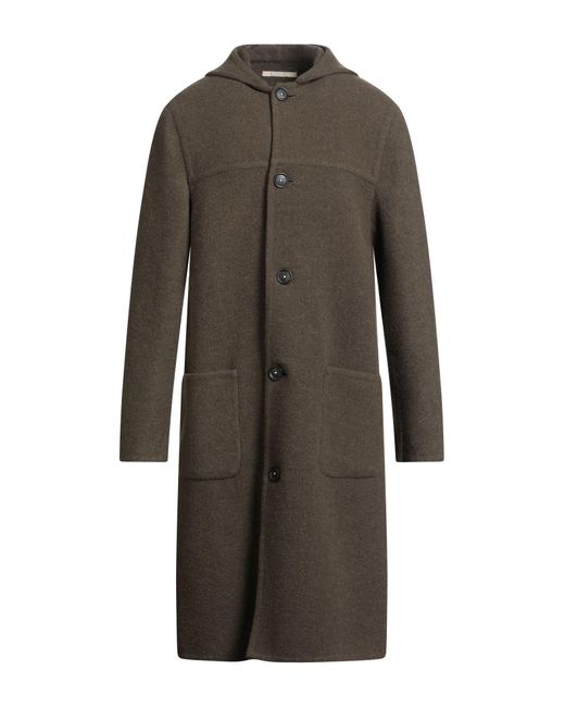 Massimo Alba Gray Military Coat Virgin Wool for men