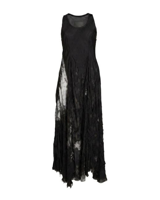 Masnada Black Maxi Dress Silk