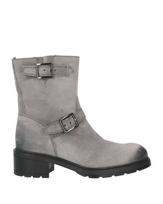 Hogan Gray Ankle Boots