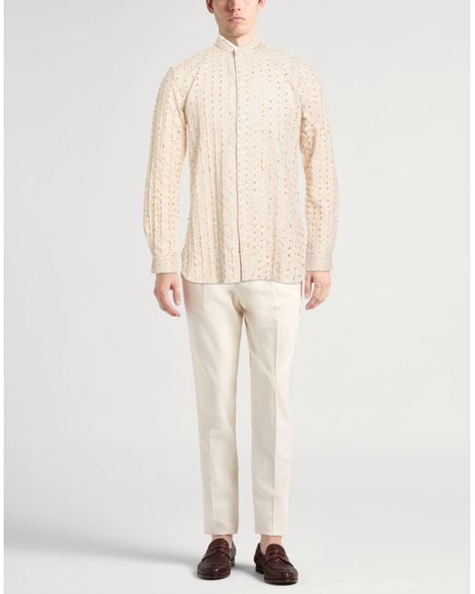 John Varvatos Hemd in Natural für Herren