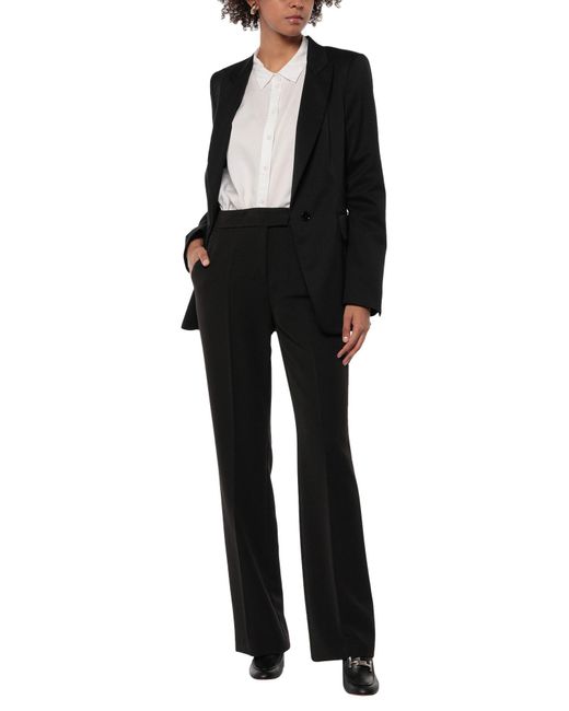 Clips Black Tricot Pants Polyester, Viscose, Elastane