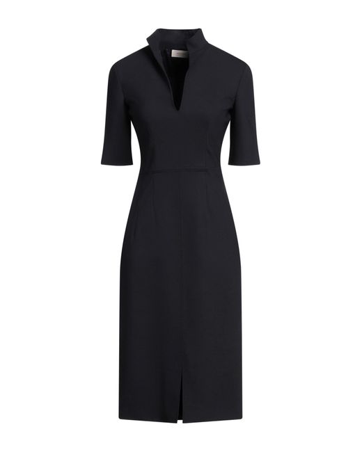Agnona Black Midi Dress Wool, Elastane, Polyamide