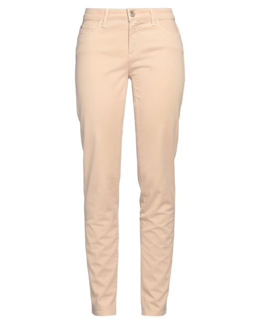 Trussardi Natural Sand Pants Cotton, Elastane