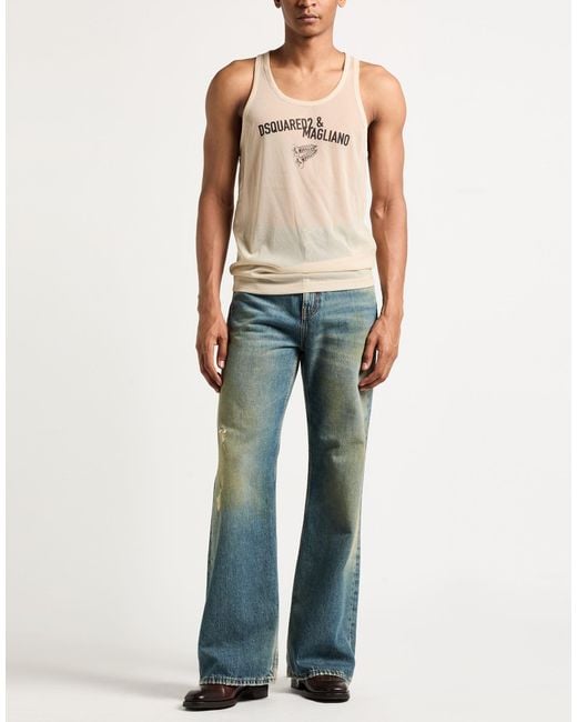 DSquared² Natural Tank Top Polyester for men