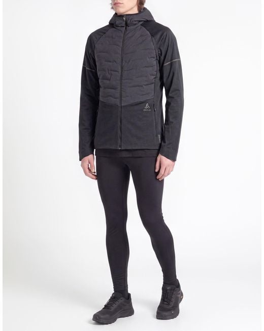 Odlo Black Jacket Recycled Polyester, Elastane for men