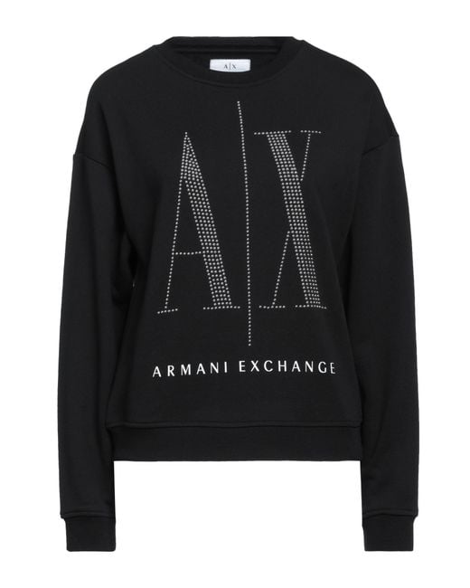 ARMANI EXCHANGE Black Sweatshirt Cotton, Elastane