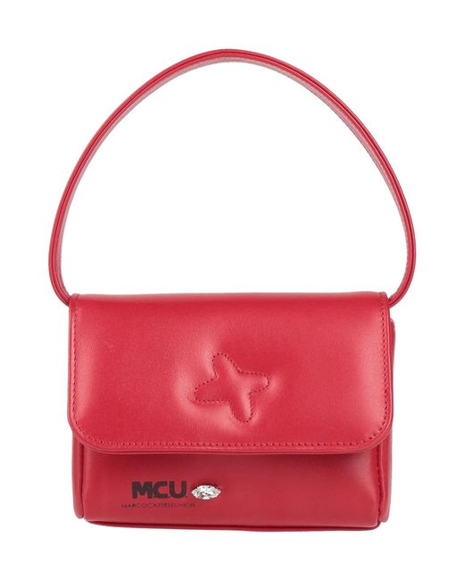 M.C.U Marco Cassese Union Red Handbag Calfskin, Swarovski Crystal