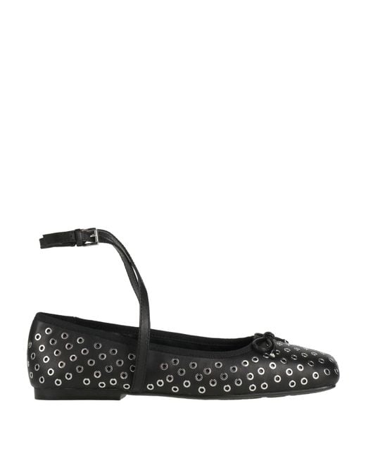 MICHAEL Michael Kors Black Ballet Flats Leather