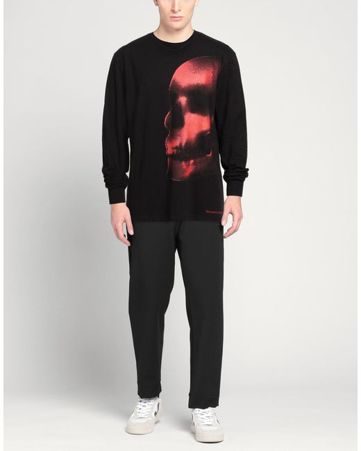 McQueen Black T-Shirt Cotton for men
