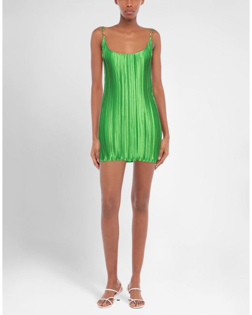 Versace Green Mini Dress Polyester
