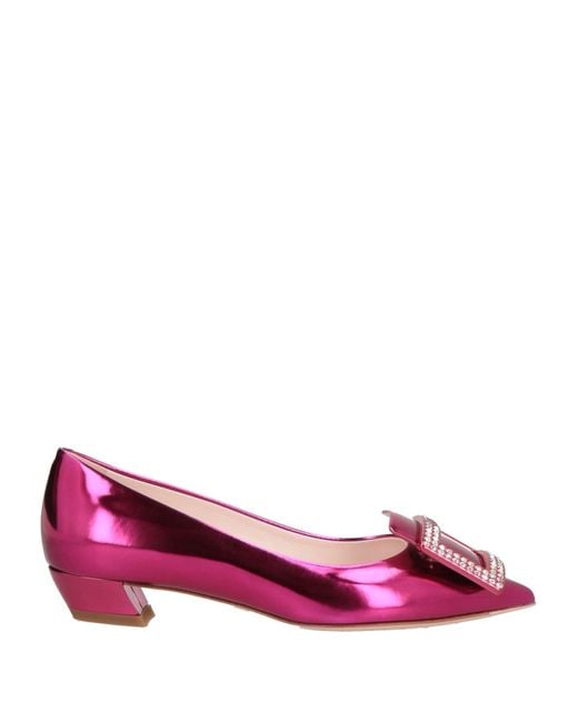 Roger Vivier Pink Fuchsia Loafers Leather