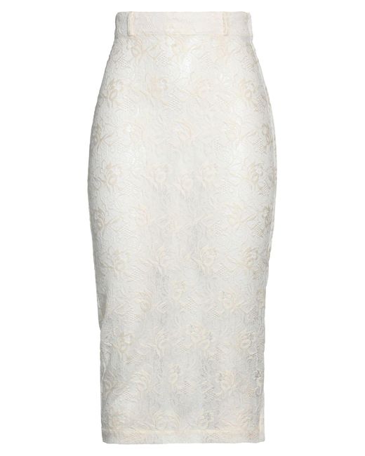 Maryam Nassir Zadeh White Midi Skirt