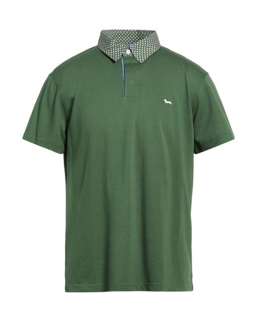 Harmont & Blaine Green Polo Shirt Cotton for men