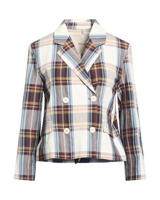Jucca White Blazer Cotton, Linen